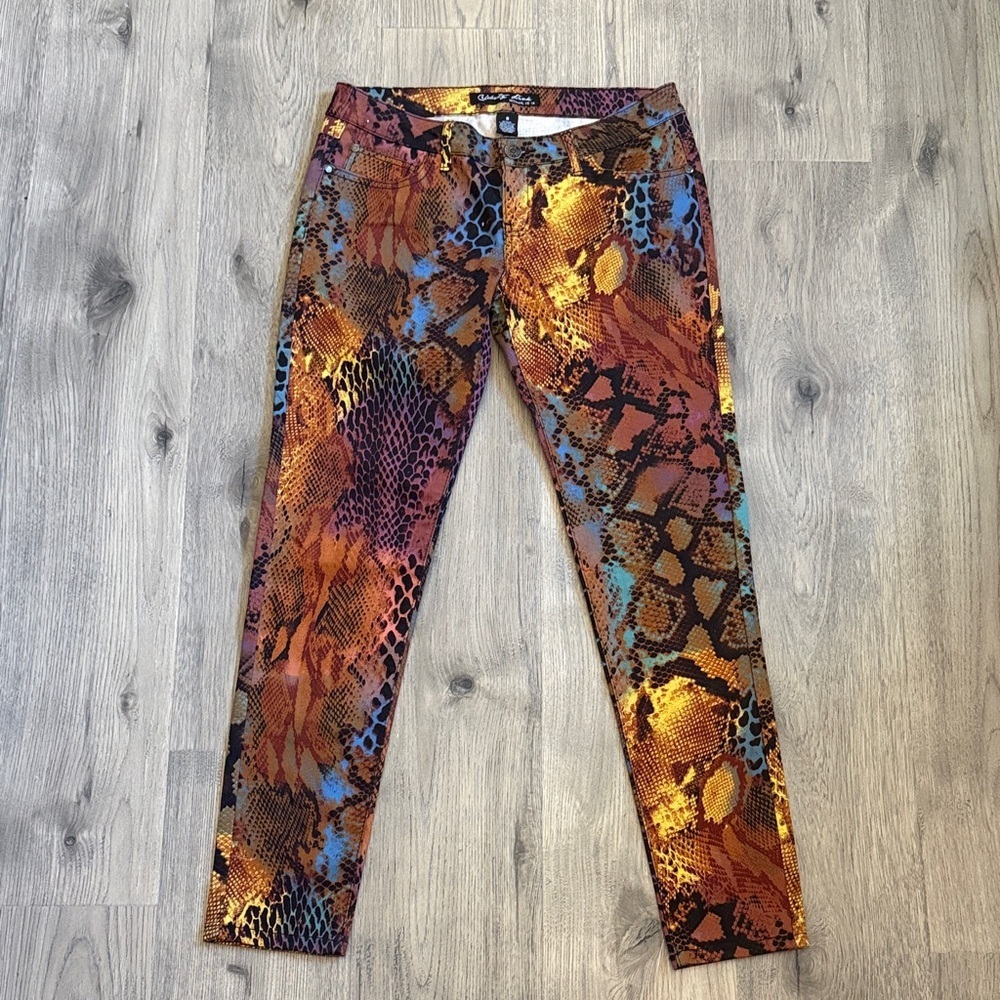Celebrity Pink Vibrant Animal Print Pants